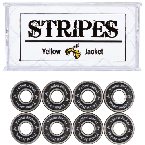 Yellow Jacket - Paquete de 8 Rodamientos profesionales de alta calidad para patineta skate o longboard, 608, ABEC 9, Black Mamba