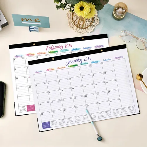 Miniatura 2 de Calendario de escritorio 2026 – Calendario 2026 de enero de 2026 a diciembre de 2026, calendario de escritorio de 12 meses, 17 x 12 pulgadas
