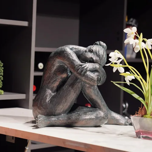 Miniatura 3 de Guichifun Estatua de Bailarina de Yoga Decoración para el Hogar - Escultura de Resina Moderna Creativa para Ballet en Casa Pensadores Bailarines