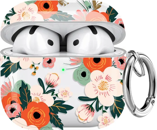 Miniatura 12 de Maxjoy Funda compatible con AirPods Pro, funda con diseño de vaca clara para mujeres y niñas, bonita funda protectora suave con llavero compatible
