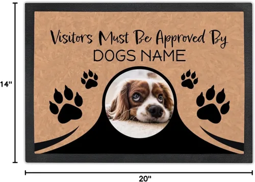 Miniatura 2 de Tapete personalizado para puerta de perro con foto y nombre, tapete de bienvenida personalizado, tapete para puerta delantera, tapete para puerta
