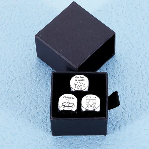 Miniatura 7 de 3 piezas de regalos de noche de cita de aniversario para parejas, dados de comida para él, ella, regalos para novio, novia, relleno de calcetines