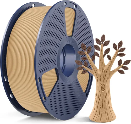 Miniatura 29 de SUNLU Filamento PLA de madera de 0.069 pulgadas, filamento de impresora 3D de fibra de madera real, textura y aroma de madera natural, sin