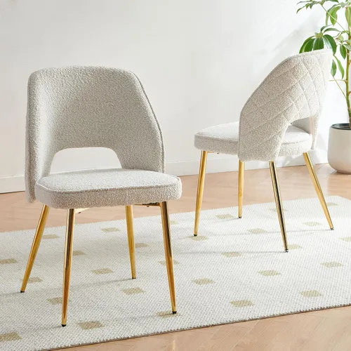 Homedot Juego de 2 sillas de comedor, sillas de cocina modernas para el hogar, silla tapizada para sala de estar, silla lateral única con respaldo