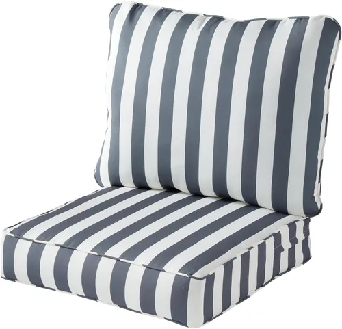 Miniatura 33 de Greendale Home Fashions Juego de cojines de asiento profundo para exterior de 2 piezas, Adobe Ártico