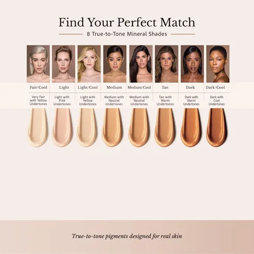 Miniatura 5 de Bellapierre BB Cream SPF 20 - Protector solar mineral y base líquida, hidratante facial ligero con cobertura construible, acabado mate, no tóxico