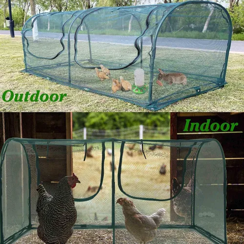Miniatura 3 de Gallinero portátil para gallinero, casa de aves de corral, red de jardinería al aire libre, recinto fácil de instalar para animales pequeños