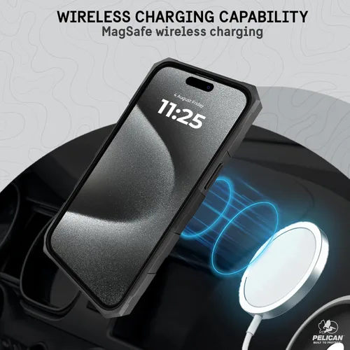 Miniatura 6 de Pelican Shield - Funda para Apple iPhone 15 Pro Max de 6.7 pulgadas, compatible con MagSafe, protección contra caídas MIL-STD de 21 pies, fundas