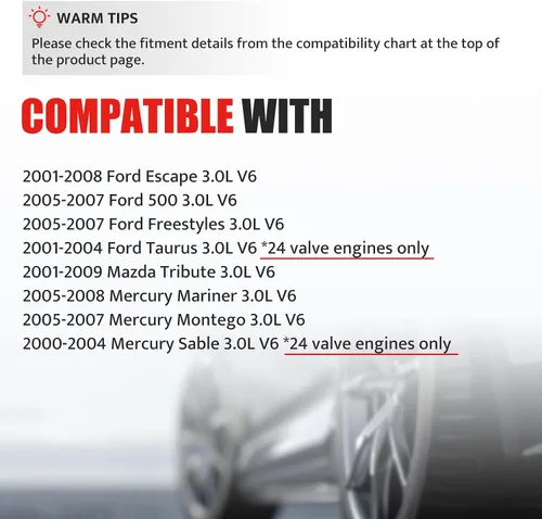 Miniatura 3 de Paquete de Bobina de Encendido y Bujías Compatibles con Ford Escape V6 3.0L 2001-2008, Mazda Tribute, Ford 500 Freestyles 2005-2007, Taurus 01-04