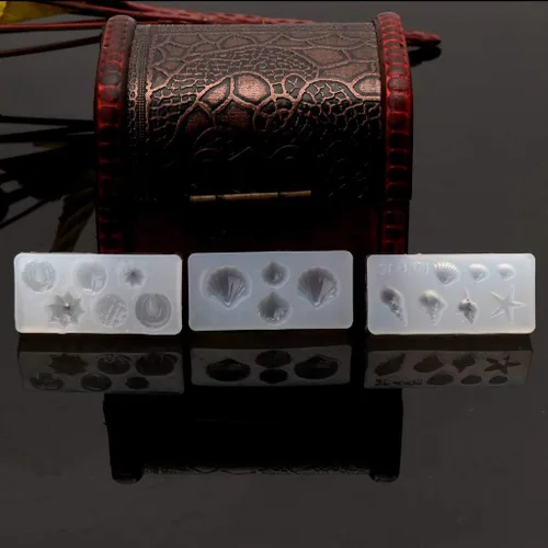 Miniatura 6 de XIANSHI Nuevo molde de silicona con forma de concha de concha de concha de mar, 3 piezas, plantilla de arte de uñas, moldes de silicona