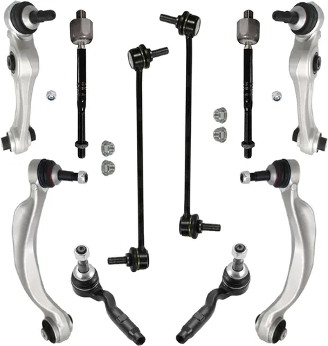 Miniatura 52 de Detroit Axle - Kit de suspensión frontal de 10 piezas para Jeep 2002-2004 Liberty, 2 brazos de control superiores con rótula 2 rótulas inferiores, 4