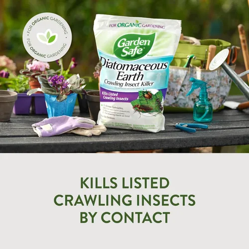 Miniatura 2 de Garden Safe Asesino de insectos rastreros de marca que contiene tierra de diatomeas, 4 libras, mata cucarachas, hormigas y otros insectos