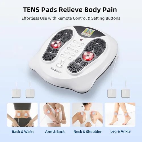 Miniatura 5 de FIT KING Alivio del dolor de neuropatía para masajeador de pies, masajeador de pies EMS para neuropatía con almohadillas TENS, estimulador