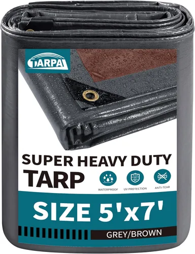 Miniatura 16 de TARPAL Lona súper resistente de 6 x 8 pies, cubierta de lona impermeable de 20 mil, protección UV, lona a prueba de rasgaduras y desgarros