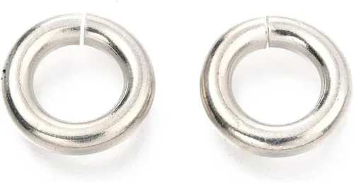 Miniatura 52 de HDSupplies 100 piezas - 4mm de argollas de acero inoxidable 304 de tono negro - Calibre 22 (espesor de 0.6mm)