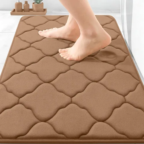 Miniatura 309 de OLANLY Alfombra de Baño de Espuma Viscoelástica de 24 x 16 pulgadas, Ultra Suave y Absorbente, Alfombras de Baño Antideslizantes, Cómodas, Lavables