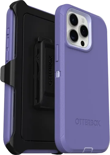 Miniatura 6 de OtterBox Funda para iPhone 15 Pro MAX (solamente) Defender Series - Mountain Majesty (púrpura), sin pantalla, resistente y duradera, con protección