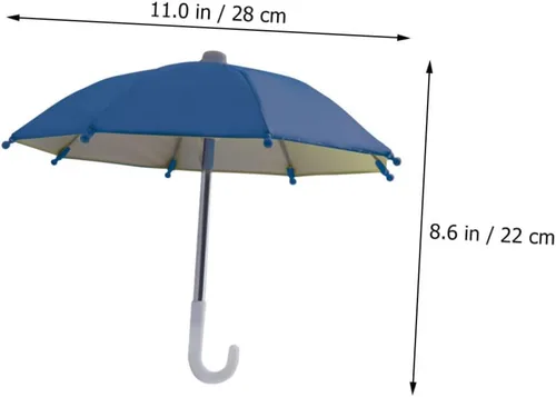 Miniatura 8 de 4 unids paraguas teléfono cubierta de sombra móvil al aire libre para el uso del teléfono pequeño paraguas decorativo ligero UV portátil diseño
