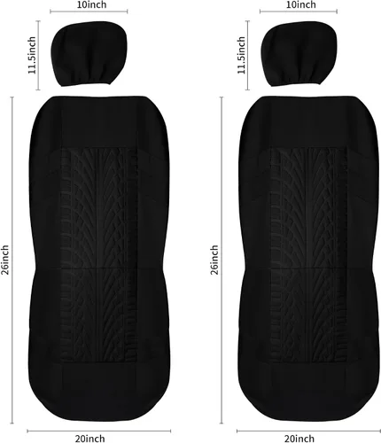 Miniatura 6 de VarCozy Fundas para Asientos de Coche Par Delantero, Fundas Universales de Tela para Asientos Delanteros de Coche, Fundas de Asiento Transpirables