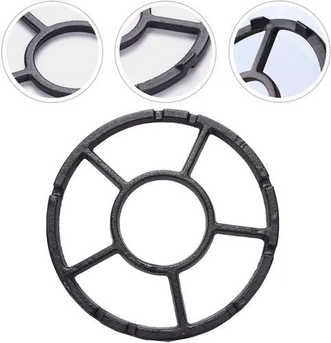 Miniatura 9 de CALLARON Soporte de estufa de gas 2 piezas Accesorios para estufa de gas, estante de estufa de metal para olla Estante de estufa de gas de metal