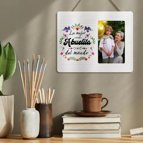 Miniatura 5 de Abuelita - Marco de fotos de regalos para abuela de nietos, La Mejor Abuelita Del Mundo, 4 x 6 pulgadas