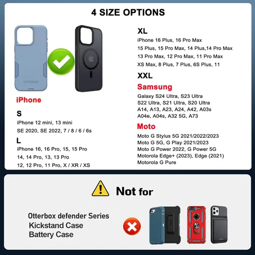 Miniatura 2 de ykooe Funda para teléfono celular compatible con iPhone 17 Pro Max, Samsung Galaxy S25/S24/S23/S22/S21/S20 Ultra, Pixel 8/7 Pro, clip para cinturón