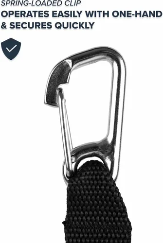 Miniatura 4 de Rogue Endeavor® Bobina rápida para buceo y pesca, clips de acero inoxidable de 3.25 pulgadas, hebilla de liberación rápida, cordón de núcleo
