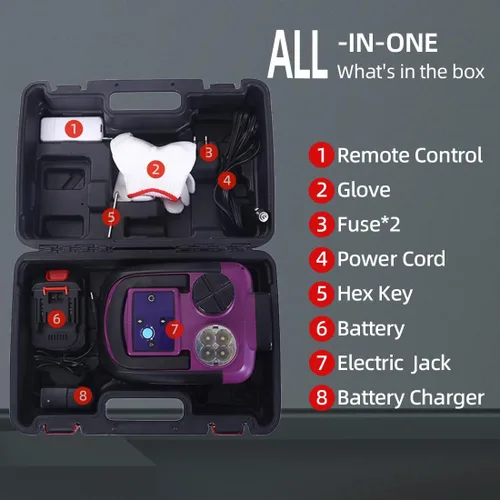 Miniatura 6 de Gato eléctrico para coche hidráulico inalámbrico con control remoto de 5 toneladas 18V, gato de suelo portátil pequeño inalámbrico para cambio