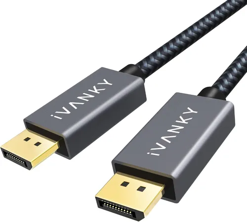 Miniatura 11 de Cable DisplayPort certificado VESA iVANKY, cable DP 2 m 1.2, [4K@60Hz, 2K@165Hz, 2K@144Hz], cable de alta velocidad Display Port a Display Port Gris