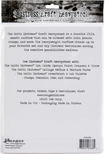 Miniatura 2 de Ranger Tim Holtz Distress Kraft Heavystock 10/Pkg-8.5" X11