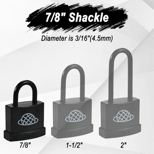 Miniatura 6 de 8 candados resistentes a la intemperie con llave para uso en exteriores, candado con llave para exteriores con carcasa de plástico, cerraduras