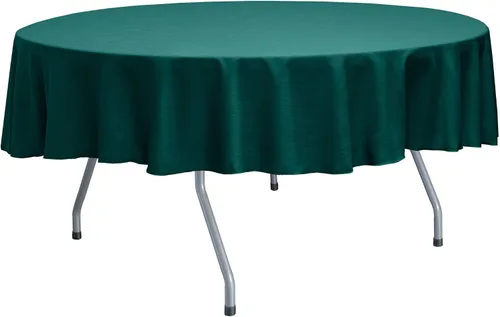 Miniatura 25 de ULTIMATE TEXTILE Mantel redondo reversible Shantung Satin Majestic de 72 pulgadas, color verde salvia