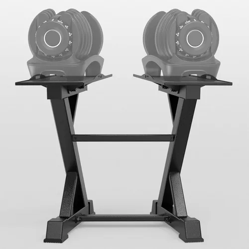 Miniatura 6 de Estante Ajustable para Mancuernas Estante de Pesas Resistente, Soporte de Almacenamiento de Mancuernas para Gimnasio en Casa con Base Negro