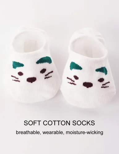 Miniatura 3 de 6 pares de calcetines de algodón de moda para niños y niñas