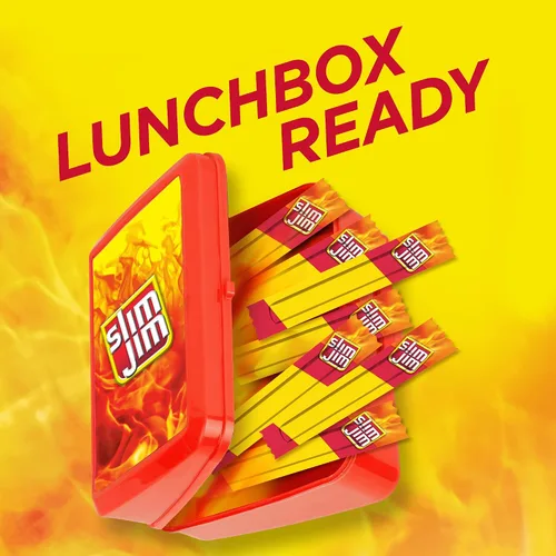 Miniatura 7 de Slim Jim - Palitos de carne ahumada, sabor original, 2g de proteína por palito, tamaño botana, 0.44 oz. (100 unidades)