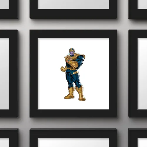 Miniatura 3 de Trends International Gallery Pops Marvel Comics Avengers - Póster de pared de Thanos, 12 x 12 pulgadas, versión enmarcada en negro