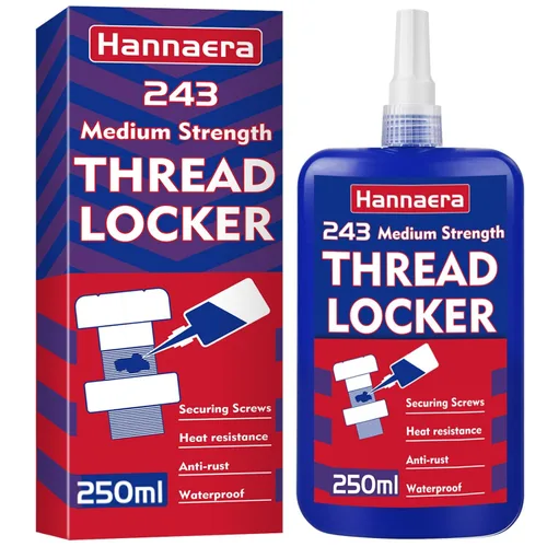Miniatura 7 de Hannaera Bloqueador de roscas azul de 50 ml/1.69 onzas líquidas de resistencia media, para tuercas, pernos, sujetadores y metales, bloqueador