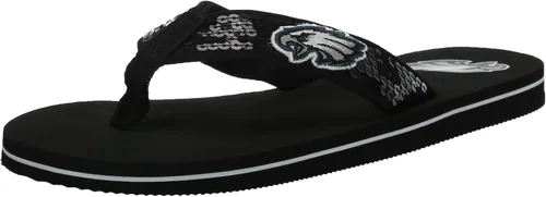 Miniatura 24 de FOCO Womens NFL Team Logo Sequin Strap Sandals Flip Flops
