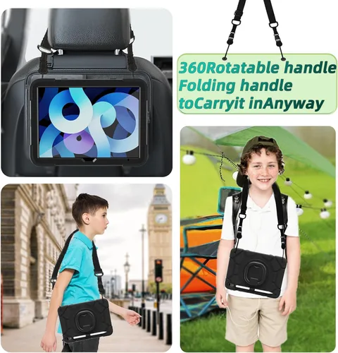 Miniatura 5 de Funda para iPad (A16) de 11ª generación de 11 pulgadas (2025), iPad de 10.9 pulgadas (2022), con [protector de pantalla de vidrio templado]