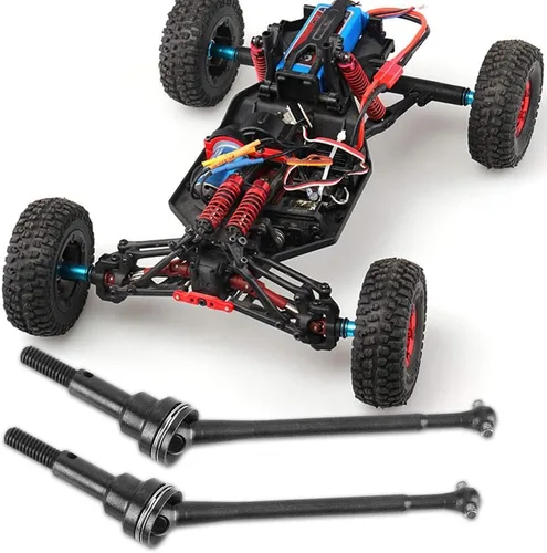 Miniatura 4 de Eje de transmisión de automóvil a control remoto, eje de transmisión frontal de metal para modelos a escala 1/12, juego de 2 piezas para aficionados
