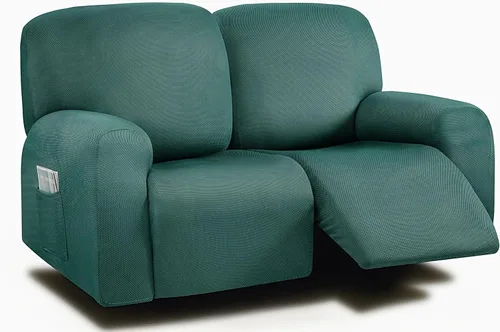 Miniatura 40 de ULTICOR Fundas para Sofá Reclinable de 8 Piezas, Fundas Elásticas de Hilo Teñido para Sofá Reclinable de 3 Cojines, Fundas Deslizables para Sofá
