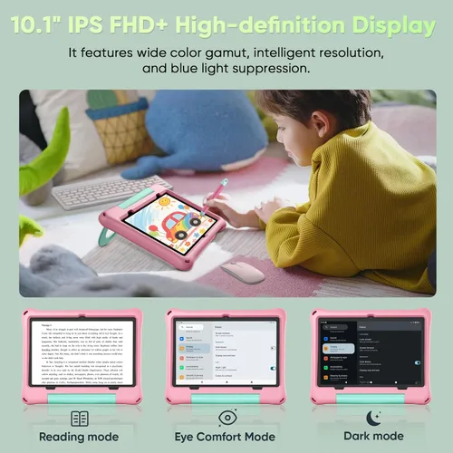 Miniatura 4 de aiprotablet Tableta para niños, Android 16 para niños de 10 pulgadas, Octa-Core 2.2 GHz con funda, 30 GB de RAM 64 GB ROM, 2 TB expandir, control