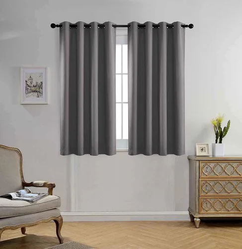 Miniatura 34 de Miuco paneles de cortina de oscurecimiento con arandelas, cortinas opacas con textura para salón, juego de 2