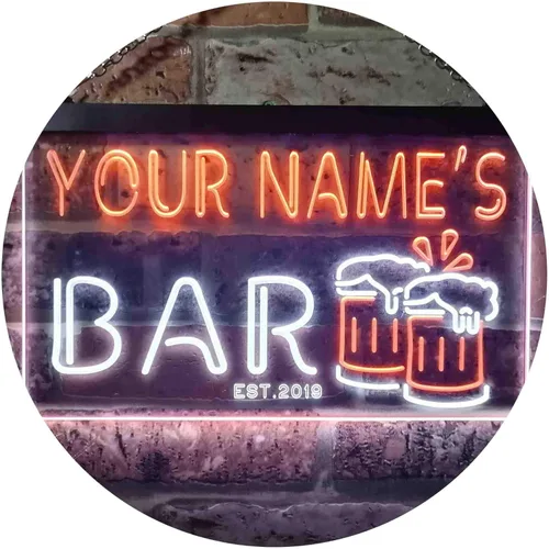 Miniatura 18 de ADVPRO Letrero de neón LED personalizado con texto en inglés «Your Name Est Year» (12 x 8.5 pulgadas) st4s32-w1-tm-b