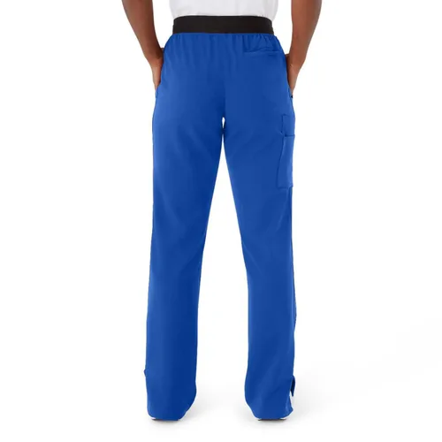 Miniatura 114 de ave. Varick - Pantalón médico de tiro medio para mujer, pierna recta, seis bolsillos, color azul caribeño, talla S