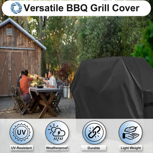 Miniatura 3 de OutdoorLines Cubierta Impermeable de Servicio Pesado para Parrilla BBQ - Cubiertas Universales para Parrilla de Barbacoa Resistentes a UV, Cubierta