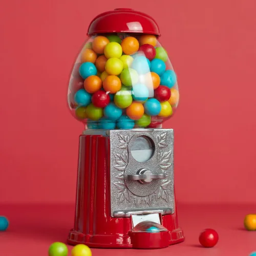 Miniatura 3 de Balvi Gumball Machine American Dream Red - Banco de monedas y dispensador para caramelos, chicles, chocolates, nueces