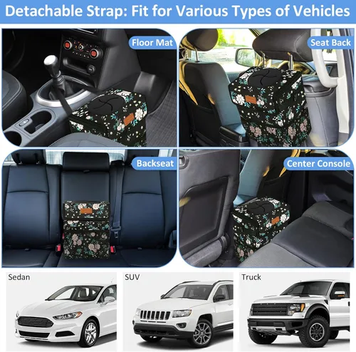 Miniatura 6 de ELONGRIVER - Basurero para asiento trasero o delantero de automóvil, a prueba de fugas, bolsa de basura para vehículos utilitarios deportivos