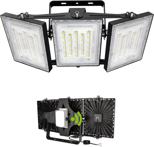 Miniatura 9 de Luces LED de inundación para exteriores, 150 W, 15000 lúmenes, 6000 K, del anochecer al amanecer, iluminación exterior con fotocélula IP66