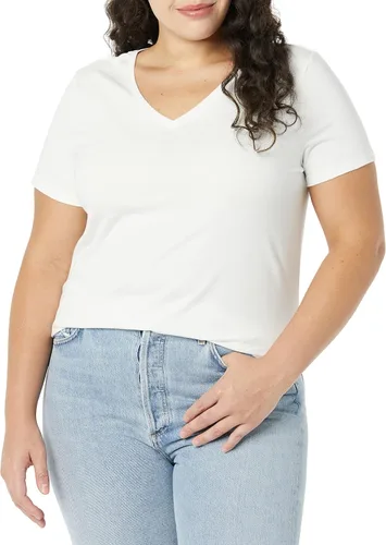 Miniatura 5 de Tienda Essentials Camiseta de manga corta con cuello en V para mujer, multipacks